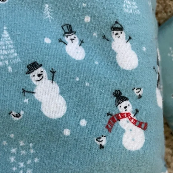 Cuddl Duds Bedding Twin Size Flannel Snowman Sheets Poshmark
